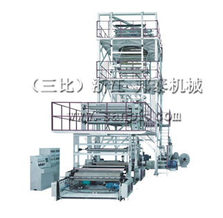 SJ-GS 系列 三至五层共挤薄膜吹塑机组 (IBC 膜泡内冷型)